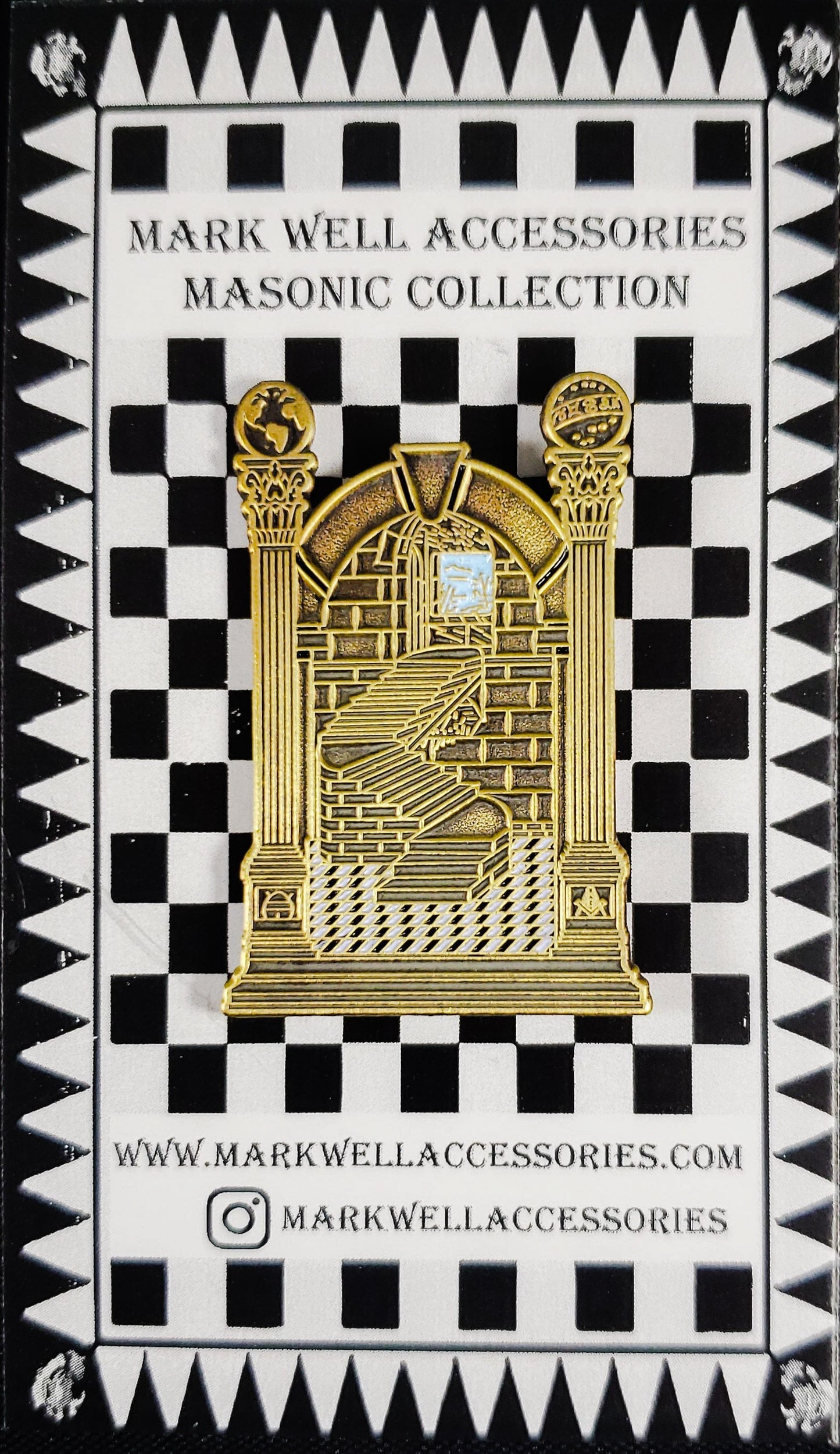 Masonic Fellowcraft Front Porch Lapel Pin Masonic Original Pin