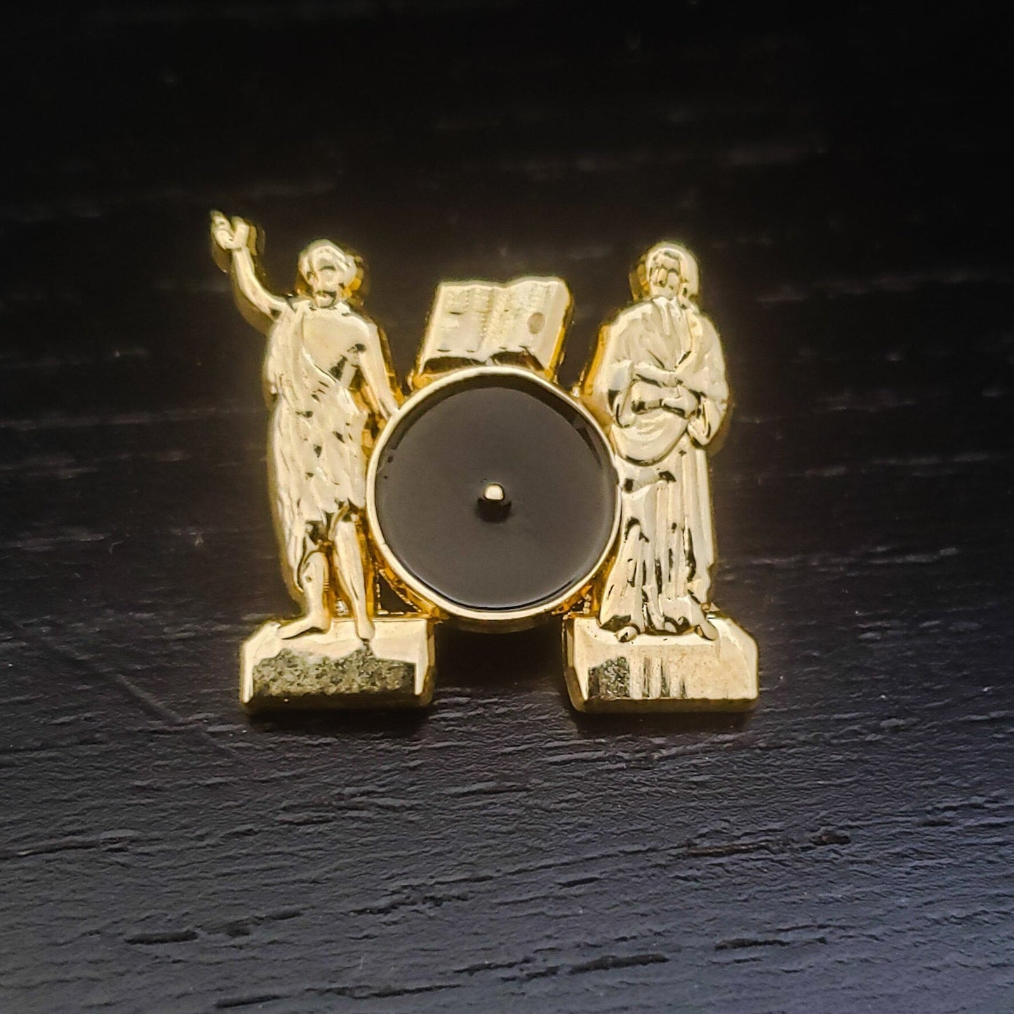 Saints John Lapel Pin Gold Masonic Original Pin
