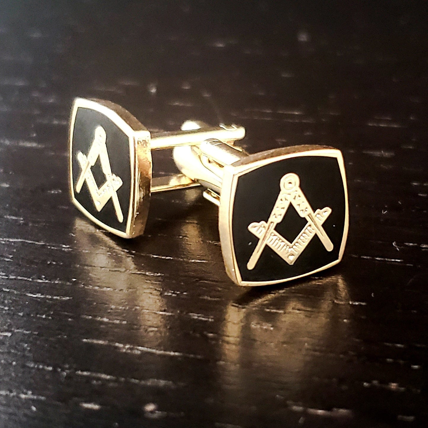 Square and Compass Cuff Links Cufflinks