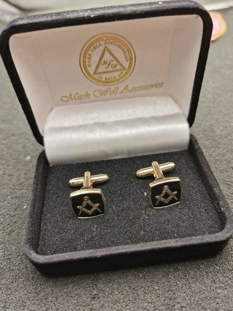 Square and Compass Cuff Links Cufflinks