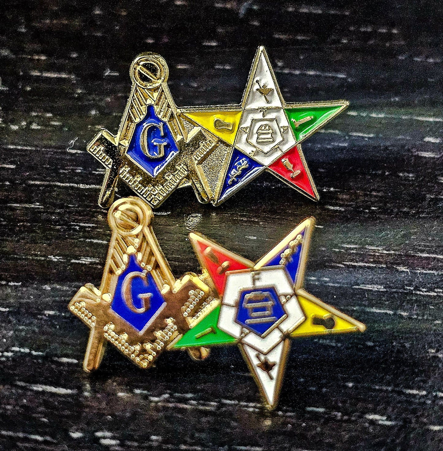 Unity Lapel Pin – Square & Compass + Eastern Star