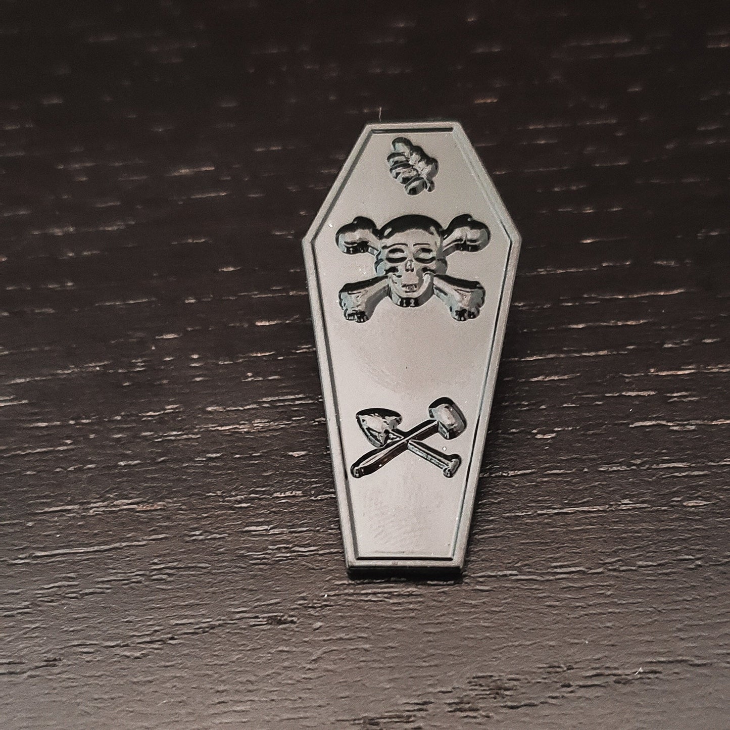 Masonic Master Mason Coffin Pin Black / Black Masonic Original Pin