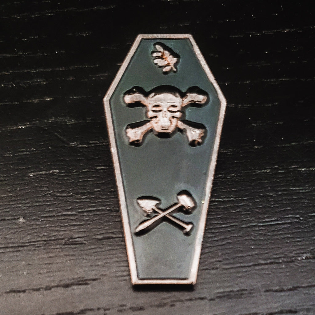 Masonic Master Mason Coffin Pin Black Nickel / Black Masonic Original Pin