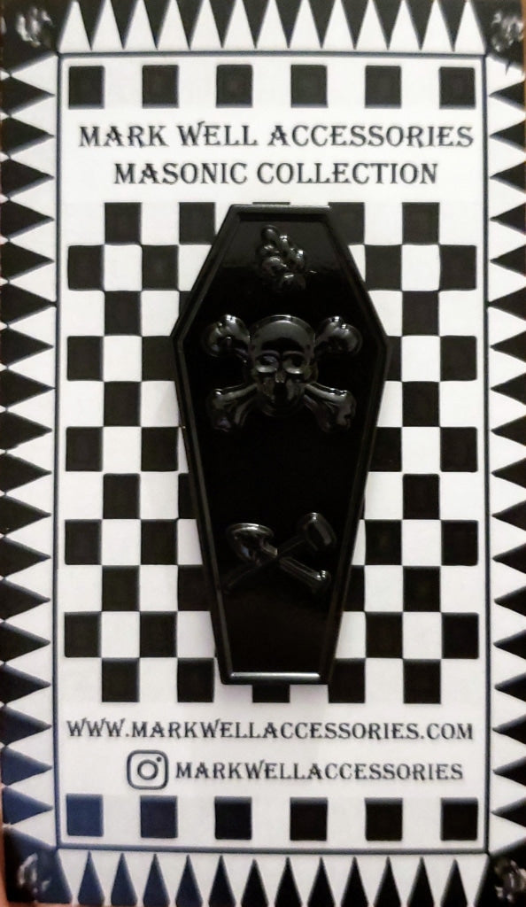 Masonic Master Mason Coffin Pin Black Masonic Original Pin
