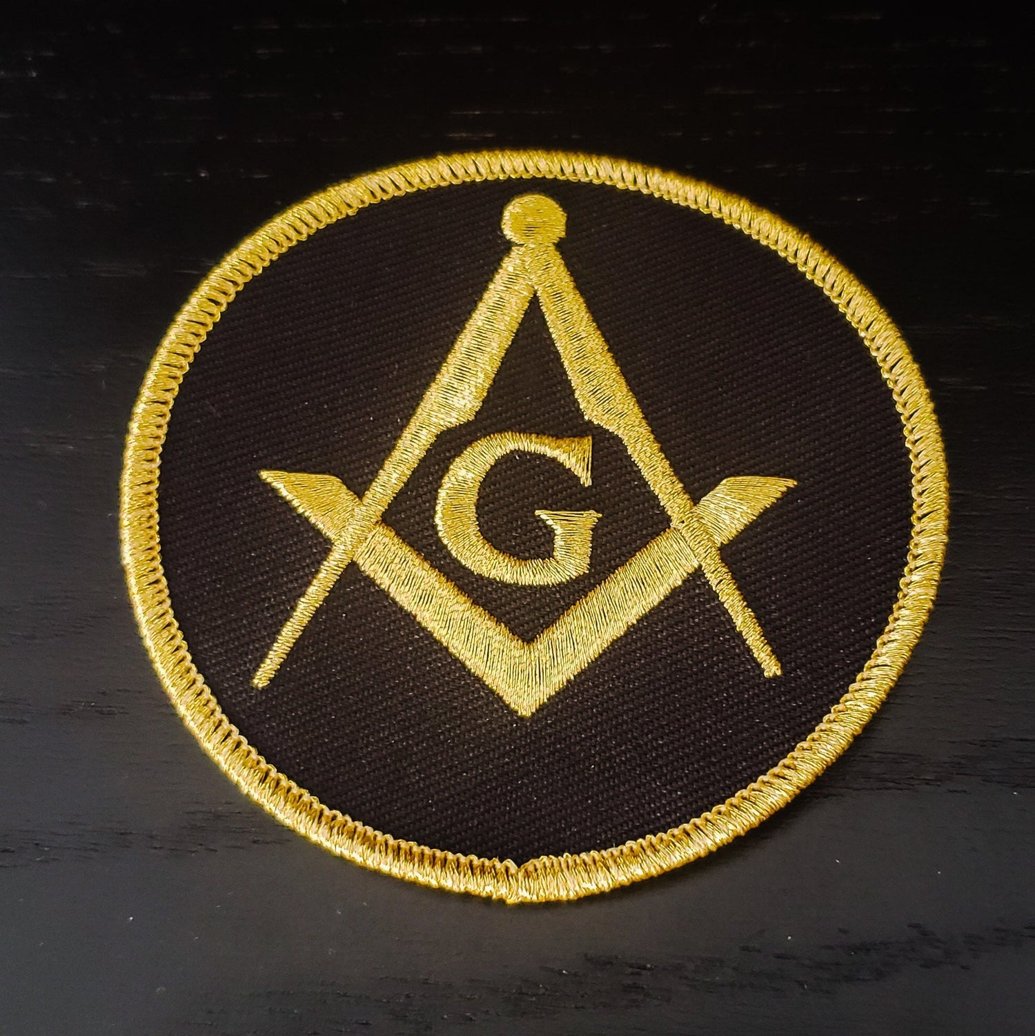 Masonic Square and Compass Circle Patch Patch