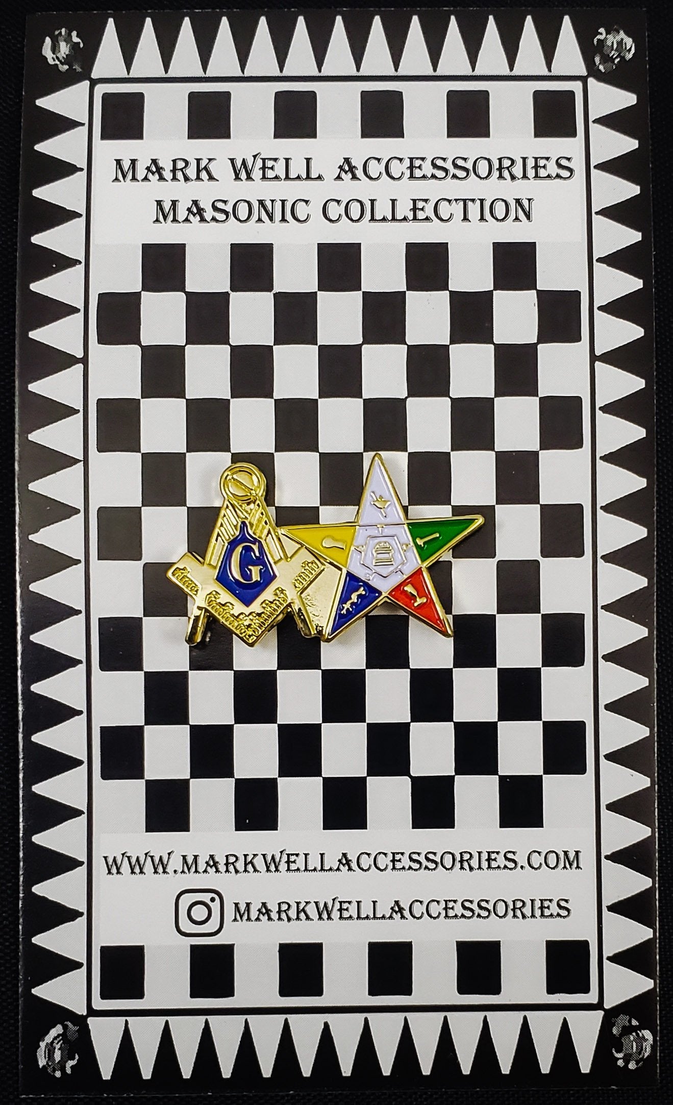 Masonic + Order of the Eastern Star Pin (NY Version) Masonic Pin