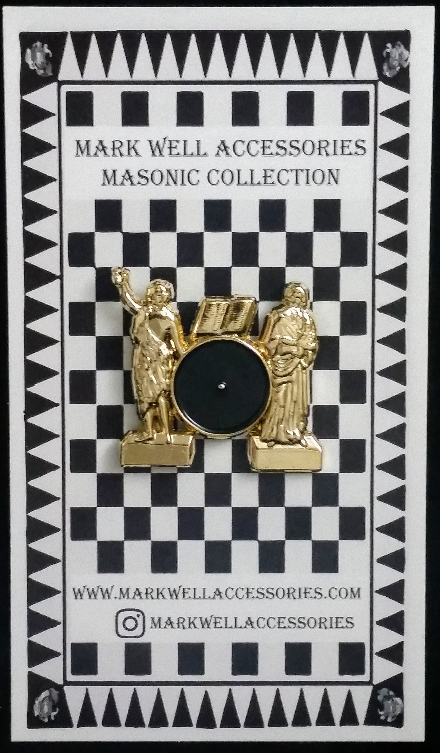 Saints John Lapel Pin Gold Masonic Original Pin