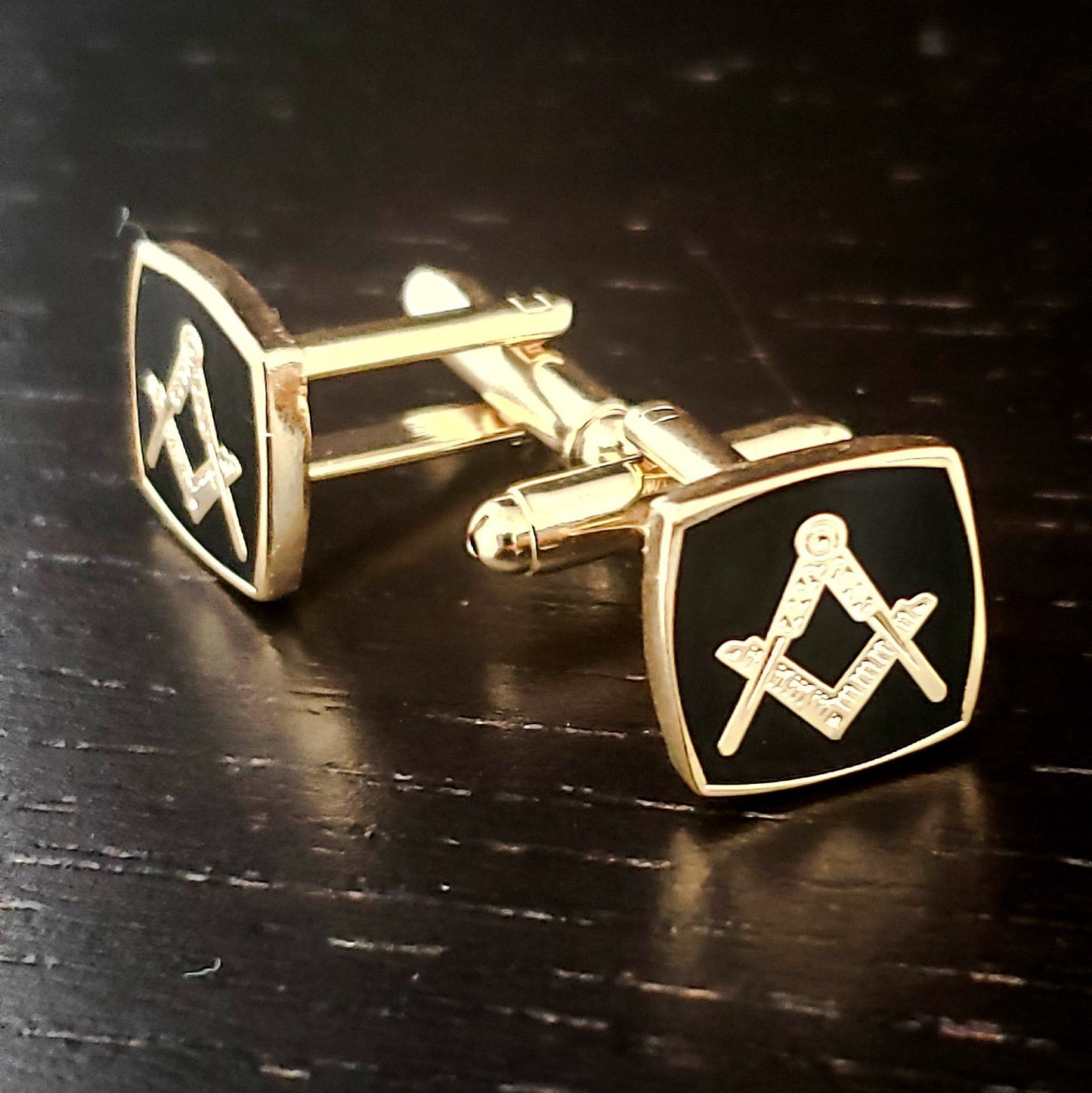 Square and Compass Cuff Links Cufflinks